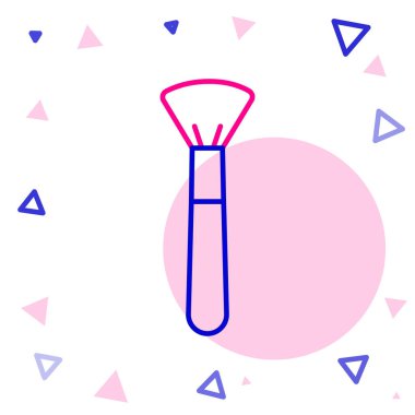 Çizgi fırçası simgesi beyaz arkaplanda izole edildi. Renkli taslak konsepti. Vektör İllüstrasyonu.