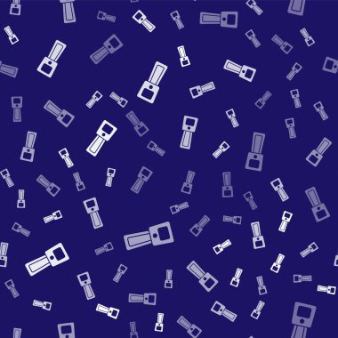 Kızıl ötesi ışık ikonuna sahip beyaz dijital temassız termometre mavi arka planda izole edilmiş. Vektör.