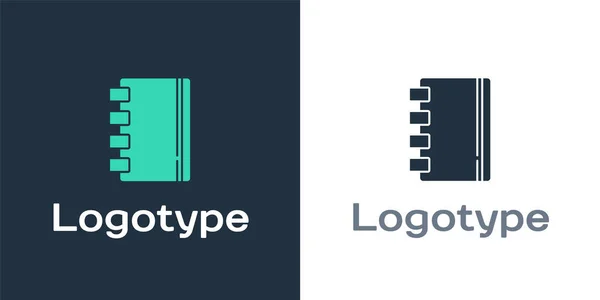 Logotype Notizbuch Symbol Isoliert Auf Weißem Hintergrund Spirale Notizblock Symbol — Stockvektor