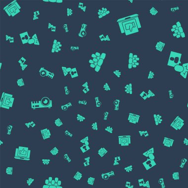 Proje ekibi tabanı, Hand gibi, Media projektörü ve kafa avcılığını kusursuz bir şablona ayarlayın. Vektör.