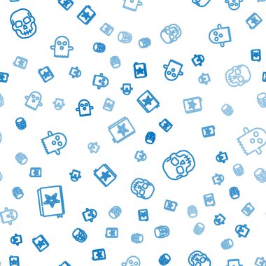 Eskiler 'in büyü kitabı, Kurukafa ve Hayalet' i kusursuz bir düzene sokun. Vektör.