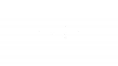 Astronomik Gözlemevi simgesi beyaz arkaplanda izole edilmiş. Teleskoplu bir gözlemevi. Bilimsel kurum. 4K Video hareketli grafik canlandırması