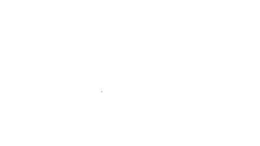 Siyah çizgi Kuyrukluyıldız beyaz arkaplanda izole edilmiş bir şekilde hızla düşüyor. 4K Video hareketli grafik canlandırması