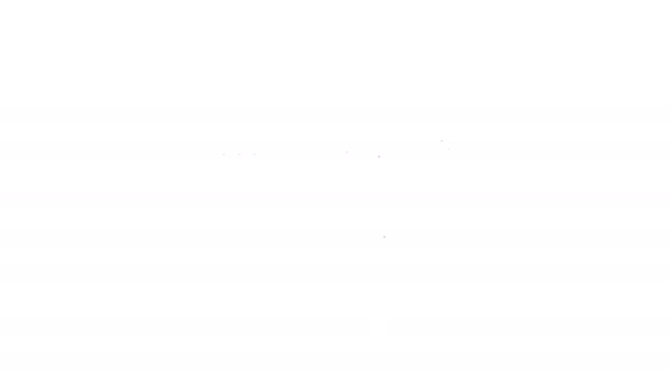 Línea negra Icono visual óptico de francotirador aislado sobre fondo blanco. mira de francotirador. Animación gráfica de vídeo 4K — Vídeo de stock