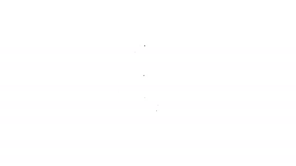Linha preta Cocktail ícone molotov isolado no fundo branco. Animação gráfica em movimento de vídeo 4K — Vídeo de Stock