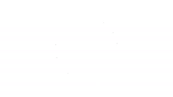 黑线金星图标孤立在白色背景。4K视频运动图形动画 — 图库视频影像