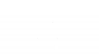 Siyah çizgi ağaç simgesi beyaz arkaplanda izole edildi. Orman sembolü. 4K Video hareketli grafik canlandırması