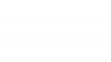 Siyah çizgi trafik levhası. Beyaz arkaplanda sinyal simgesi izole edildi. İşaretçi sembolü. Sokak bilgi tabelası. Yön tabelası. 4K Video hareketli grafik canlandırması