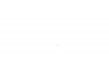 Siyah çizgi trafik levhası. Beyaz arkaplanda sinyal simgesi izole edildi. İşaretçi sembolü. Sokak bilgi tabelası. Yön tabelası. 4K Video hareketli grafik canlandırması