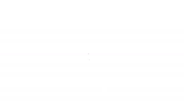 Linea nera icona del coltello isolato su sfondo bianco. Posate simbolo. Animazione grafica 4K Video motion — Video Stock