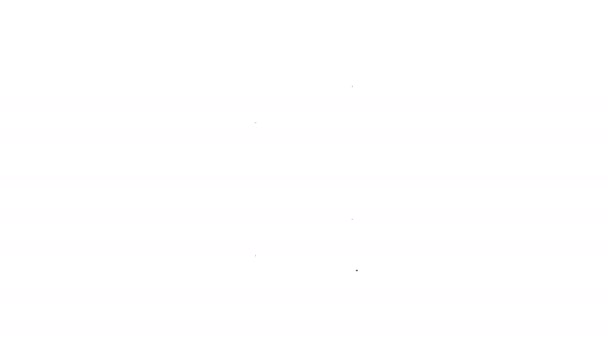 Ligne noire icône symbole ADN isolé sur fond blanc. Animation graphique de mouvement vidéo 4K — Video