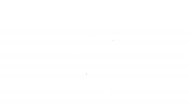 Ícone de símbolo de DNA de linha preta isolado no fundo branco. Animação gráfica em movimento de vídeo 4K — Vídeo de Stock