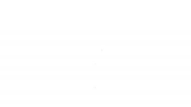 Siyah çizgi Pipette simgesi beyaz arkaplanda izole edildi. Tıbbi, kozmetik, kimya laboratuvarı ekipmanları. 4K Video hareketli grafik canlandırması