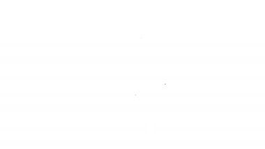 Siyah Çizgi Saati, beyaz arkaplanda izole edilmiş para simgesidir. Para zamandır. Etkili zaman yönetimi. Zamanı paraya çevir. Kronometre işareti. 4K Video hareketli grafik canlandırması