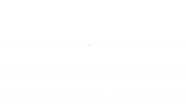 Beyaz arkaplanda siyah çizgi UI veya UX tasarım simgesi izole edildi. 4K Video hareketli grafik canlandırması