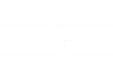 Siyah çizgi Web Analitik Bilgi ve Geliştirme web sitesi istatistik simgesi beyaz arkaplanda izole edildi. Analiz, yönetim, pazarlama, araştırma. 4K Video hareketli grafik canlandırması