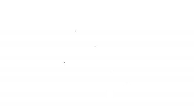 Beyaz arkaplanda siyah çizgi UI veya UX tasarım simgesi izole edildi. 4K Video hareketli grafik canlandırması