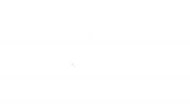 Siyah çizgi bilgisayar fare simgesi beyaz arkaplanda izole edildi. Tekerlek sembollü optik. 4K Video hareketli grafik canlandırması