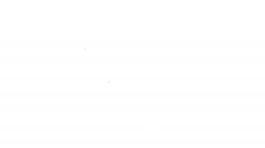 Siyah çizgi web sitesi şablon simgesi beyaz arkaplanda izole edildi. İnternet iletişim protokolü. 4K Video hareketli grafik canlandırması