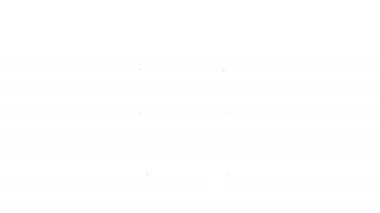 Siyah çizgi çizim defteri veya albüm simgesi beyaz arkaplanda izole edildi. 4K Video hareketli grafik canlandırması