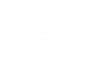 Siyah çizgi kurşun ikonu beyaz arkaplanda izole edildi. 4K Video hareketli grafik canlandırması