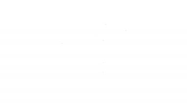 Siyah çizgi bıçak kılıfı simgesi beyaz arkaplanda izole edilmiş. 4K Video hareketli grafik canlandırması