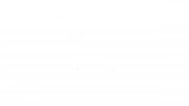 Özürlü kişi simgesi için siyah çizgi tekerlekli sandalye beyaz arkaplanda izole edildi. 4K Video hareketli grafik canlandırması