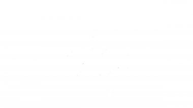 Siyah çizgi ilaç hapı ya da beyaz arkaplanda izole edilmiş tablet ikonu. Kapsül hapı ve uyuşturucu işareti. Eczane tasarımı. 4K Video hareketli grafik canlandırması