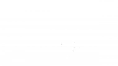 Siyah çizgi düz ayak ikonu beyaz arkaplanda izole edilmiş. 4K Video hareketli grafik canlandırması