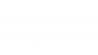 Siyah çizgi insan kırık kemik ikonu beyaz arka planda izole edilmiş. 4K Video hareketli grafik canlandırması