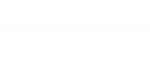 Línea negra Diseño web e icono de desarrollo frontal aislado sobre fondo blanco. Animación gráfica de vídeo 4K — Vídeos de Stock