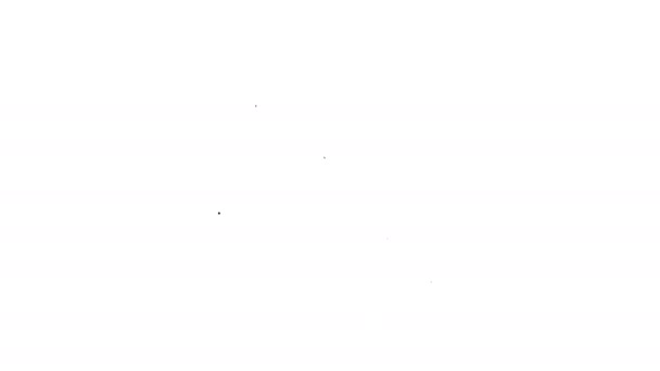 Icono de diseño de interfaz de usuario de línea negra o UX aislado sobre fondo blanco. Animación gráfica de vídeo 4K — Vídeo de stock