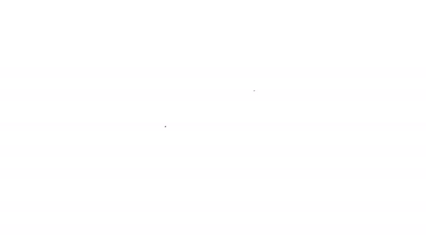 Černá čára UI nebo UX design ikona izolované na bílém pozadí. Grafická animace pohybu videa 4K — Stock video