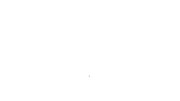 Línea negra Icono de diseño gráfico y web aislado sobre fondo blanco. Creativo y desarrollo. Animación gráfica de vídeo 4K — Vídeos de Stock