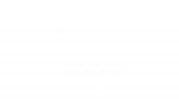 Línea negra Icono de guía de paleta de colores aislado sobre fondo blanco. Cuadrícula modular. Animación gráfica de vídeo 4K — Vídeos de Stock