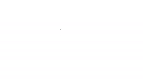 Linea nera Icona del concetto di strategia di pianificazione isolata su sfondo bianco. Formazione coppa e tattica. Animazione grafica 4K Video motion — Video Stock