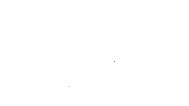 Icono de diseño de interfaz de usuario de línea negra o UX aislado sobre fondo blanco. Animación gráfica de vídeo 4K — Vídeos de Stock