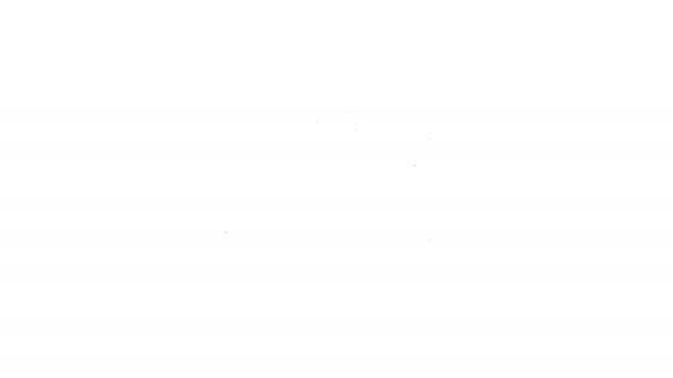 Linea nera Icona curva Bezier isolata su sfondo bianco. Icona strumento penna. Animazione grafica 4K Video motion — Video Stock