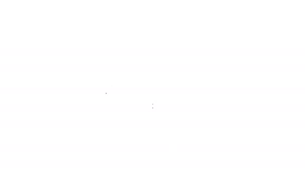Μαύρη γραμμή εικονίδιο τύφλωσης που απομονώνεται σε λευκό φόντο. Τυφλό σημάδι. 4K Γραφική κίνηση κίνησης βίντεο — Αρχείο Βίντεο