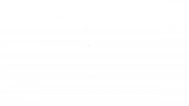 Beyaz arka planda izole edilmiş siyah çizgi bira ikonu. 4K Video hareketli grafik canlandırması