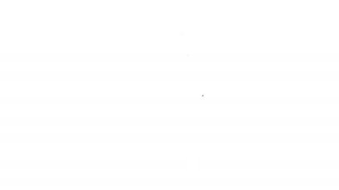 Siyah çizgili viski şişesi simgesi beyaz arkaplanda izole edilmiş. 4K Video hareketli grafik canlandırması