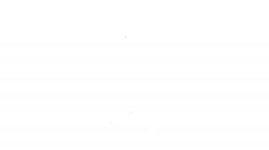 Beyaz arka planda izole edilmiş siyah çizgi şarap cam ikonu. Şarap kadehi işareti. 4K Video hareketli grafik canlandırması