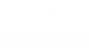 Siyah çizgi Kokteyl Karıştırıcı simgesi beyaz arkaplanda izole edildi. 4K Video hareketli grafik canlandırması