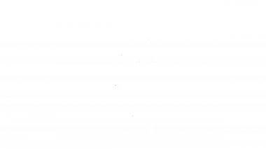 Siyah çizgi Kokteyl Bloody Mary simgesi beyaz arka planda izole edildi. 4K Video hareketli grafik canlandırması
