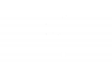 Siyah çizgi kokteyl ve alkollü içecek. Beyaz arka planda şemsiye simgesi var. 4K Video hareketli grafik canlandırması