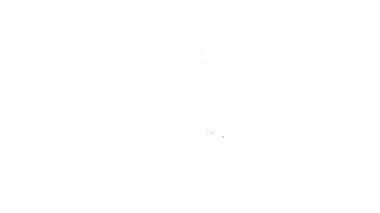 Siyah çizgi Pepper simgesi beyaz arkaplanda izole edildi. Yemek pişirme baharatları. 4K Video hareketli grafik canlandırması