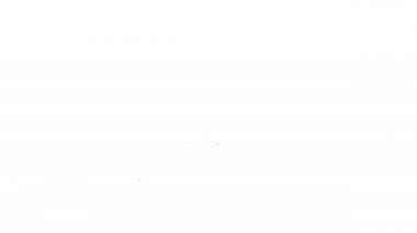 Siyah çizgi Et Helikopteri simgesi beyaz arkaplanda izole edildi. Kasap bıçağı. Et için mutfak bıçağı. Kasap bıçağı. 4K Video hareketli grafik canlandırması