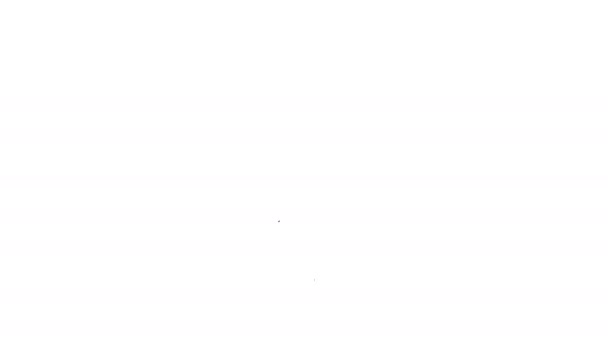 Línea negra Icono de nariz líquida aislado sobre fondo blanco. Síntomas de rinitis, tratamiento. Nariz y estornudos. Enfermedades nasales. Animación gráfica de vídeo 4K — Vídeos de Stock