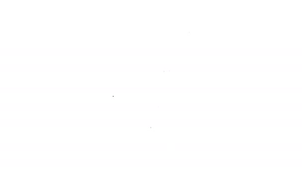 Linha preta Cocktail Bloody Mary ícone isolado no fundo branco. Animação gráfica em movimento de vídeo 4K — Vídeo de Stock