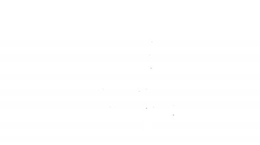 Siyah çizgi aşçı simgesi beyaz arkaplanda izole edildi. Şef sembolü. 4K Video hareketli grafik canlandırması